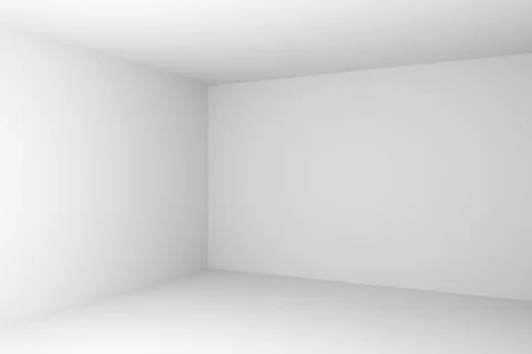 Corner of abstract white empty room closeup Stock Illustration