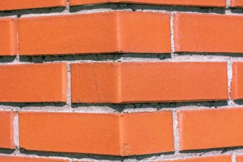 Corner angle of the brick walls. Stock Photos