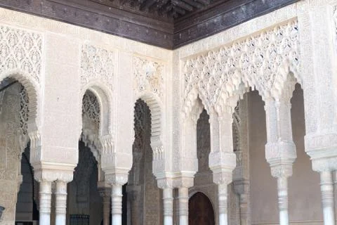 Corner with arches and columns Stock Photos