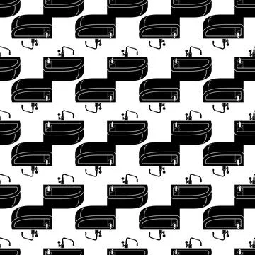 Corner bathtub pattern seamless vector Stock Illustration