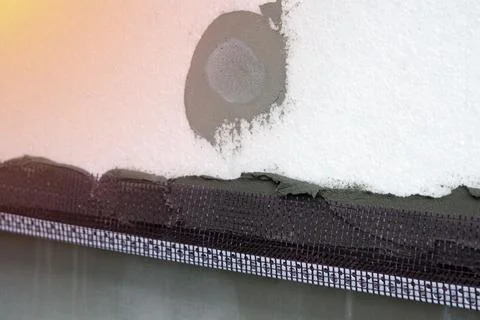 Corner bead with mesh Foto stock