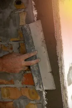 Corner bead with mesh Stock Photos