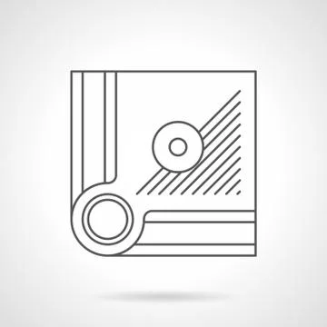 Corner of billiard table flat line vector icon 스톡 일러스트