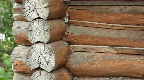 The corner of the blockhouse vertical panning down Stock-Footage 65448413