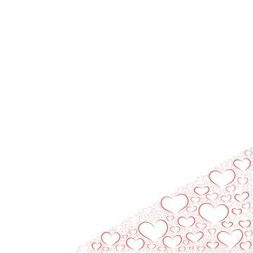 Corner border frame of hearts Stock Illustration