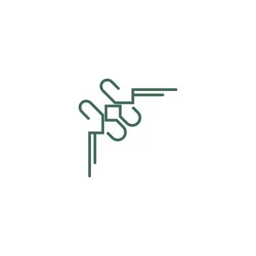 Corner border, ornament icon design template イラスト素材