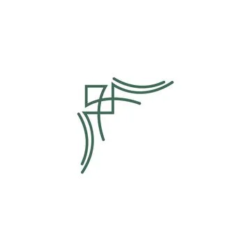 Corner border, ornament icon design template Illustrazione stock