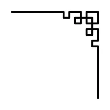 Corner Border Ornament Illustrazione stock