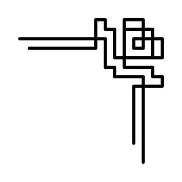 Corner Border Ornament Illustrazione stock