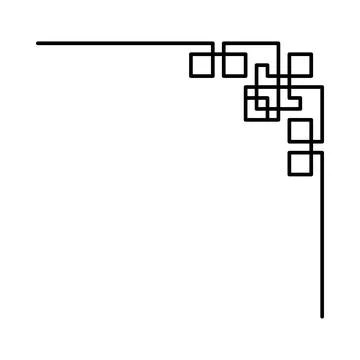Corner Border Ornament Illustrazione stock