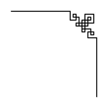 Corner Border Ornament Illustrazione stock