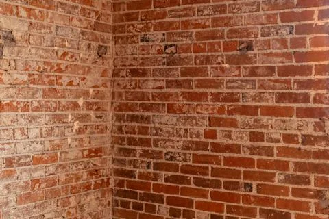 Corner Brick Wall Foto stock
