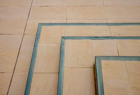 The corner of brown stair pattern Stock Photos