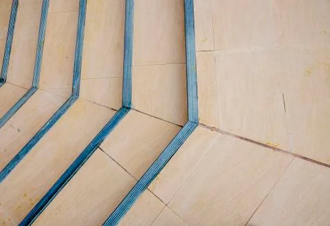 The corner of brown stair pattern Stock Photos