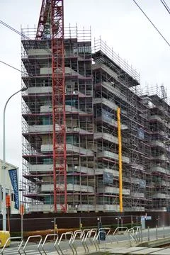 Corner building sky scraper Foto stock