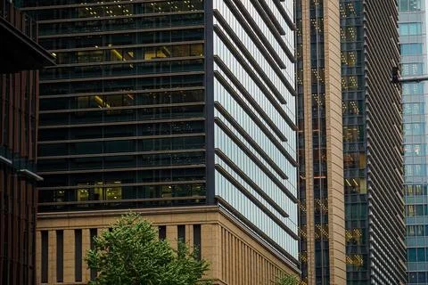 A corner of the business district Stock Photos