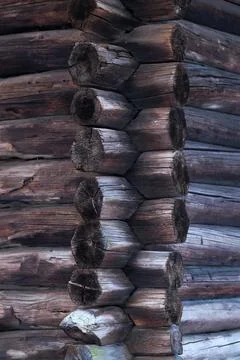 Corner on a cabin Stock Photos