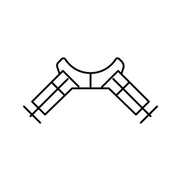 Corner clamp line icon vector illustration Stock Illustration