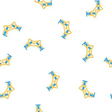 Corner clamp vector seamless pattern Stock Illustration