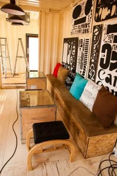 Corner in coffee shop Stock Photos