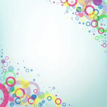 Corner colored circles Stock Illustration