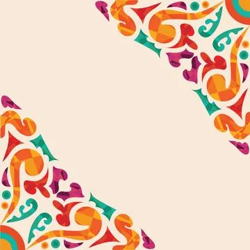 Corner colored ornament Stock-Illustration