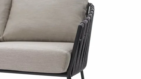 Corner of a comfortable practical sofa with a soft cushion Stock Footage 220218429