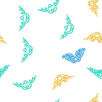 Corner Decoration Vector Seamless Pattern Stock Illustration