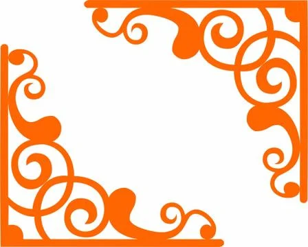 Corner design Laser cut cnc panel design for metal, wooden room divider. Stock Illustration