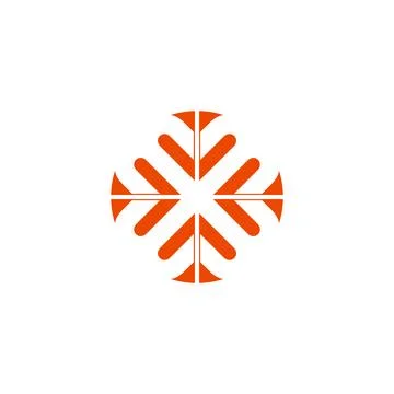 Corner direction luck symbol simple logo design, graphic, minimalist.logo Stock Illustration