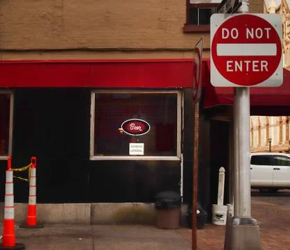 Corner dive bar Stock Photos