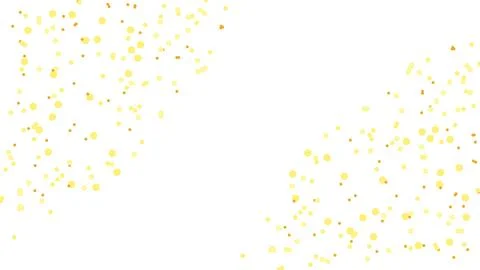 Corner Dot Scatter  Yellow Orange Confetti Pattern on White Background for .. Stock Illustration