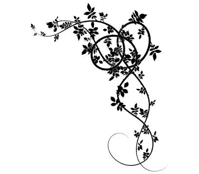 Corner elegant branch for decorating printing for Stock Illustration