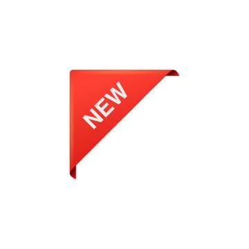 Corner element or ribbon page divider, realistic vector illustration isolated. Stock Illustration