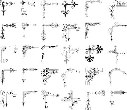 Corner elements Stock Illustration