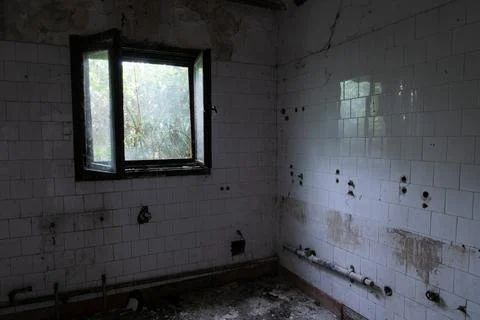 Corner of empty abandoned room Stock Photos