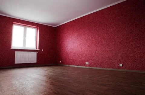 Corner of empty red room Stock Photos