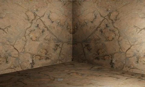 Corner of empty room with walls floor Stock Illustration