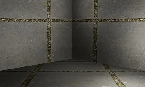 Corner of empty room with walls floor Stock Illustration