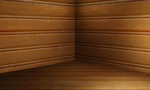 Corner of empty room with walls floor Stock Illustration