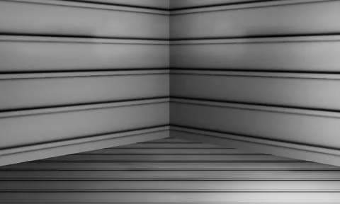 Corner of empty room with walls floor Ilustración de archivo