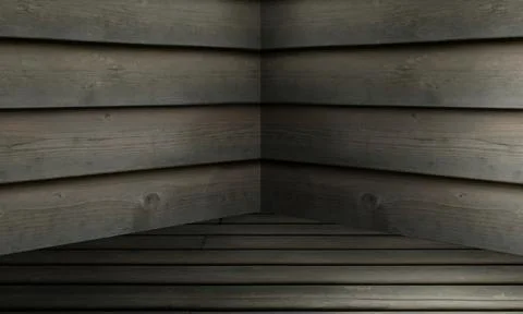 Corner of empty room with walls floor Stock Illustration