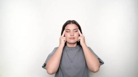 Corner eye stretch Stock Footage 314187248