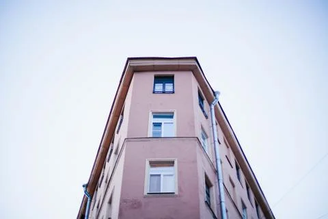 Corner facade of the house Stock Photos