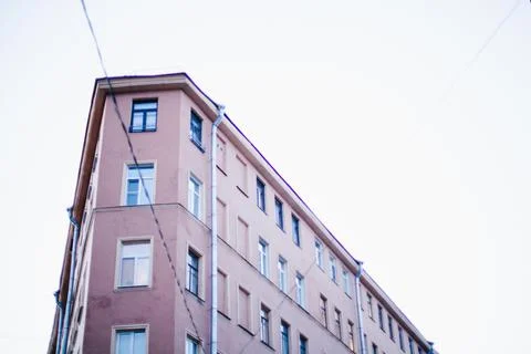 Corner facade of the house Stock Photos