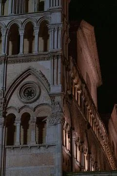 Corner of the Ferrara Cathedral Stock Photos