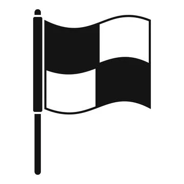 Corner flag icon simple vector. Soccer ball Illustrazione stock