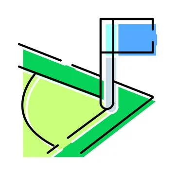 Corner flag on soccer field during game Stock-Illustration