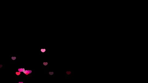 Corner Floating Hearts Overlay Loop Stock Footage 58952300