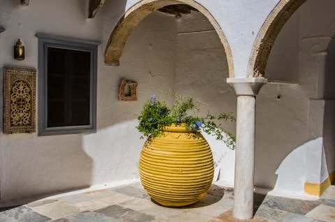 The corner of the flowerpot Stock Photos